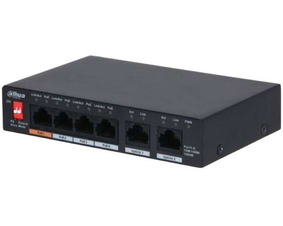 DAHUA  PFS3006-4GT-60-V2 4port PoE switch 