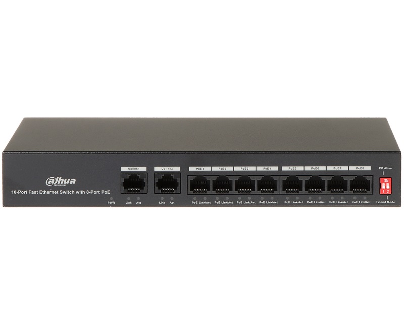 PFS3010-8ET-65 10-Port Fast Ethernet Switch with 8-Port PoE 