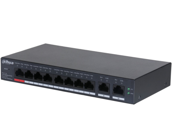 DAHUA  CS4010-8ET-110 10-Port Cloud Managed Desktop Switch with 8-Port PoE 