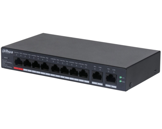 DAHUA  CS4010-8GT-110 10-Port Cloud Managed Desktop Gigabit Switch with 8-Port PoE 