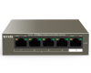 TEF1105P-4-63W 5-Port 10/100Mbps Desktop Switch with 4-Port PoE