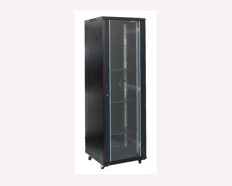 Rack orman samostojeći, 27U, 600x600, staklena vrata (pakovanje od 3 kutije)