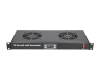 Ventilacioni panel-polica, dva ventilatora i termostat, 1U