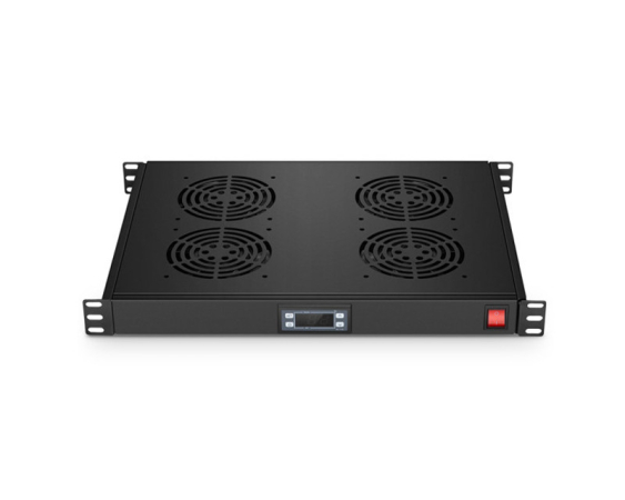 MAXPRO LINE  Ventilacioni panel-polica, cetiri ventilatora i termostat, 1U 