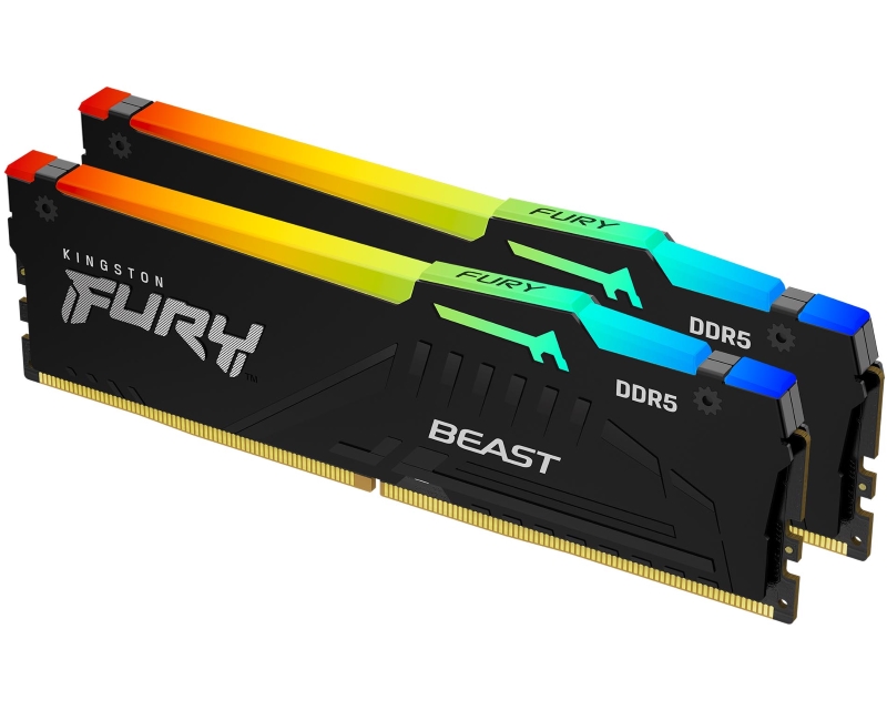 DIMM DDR5 64GB (2x32GB kit) 5600MT/s KF556C40BBAK2-64 Fury Beast RGB black 