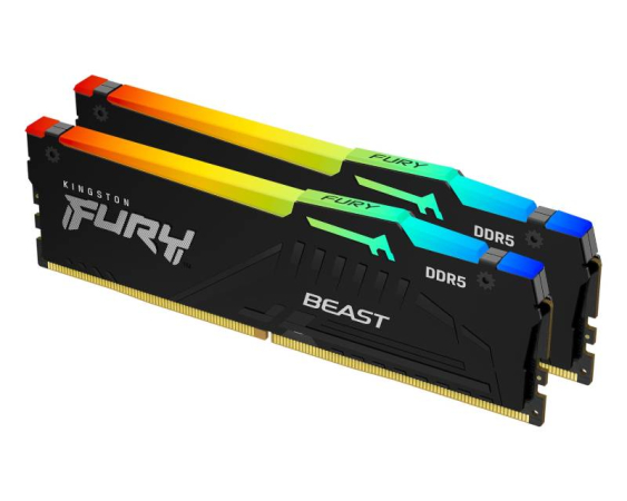 KINGSTON  DIMM DDR5 64GB (2x32GB kit) 5600MT/s KF556C36BBEAK2-64 Fury Beast RGB EXPO 