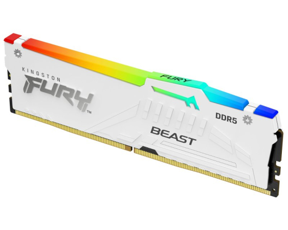 KINGSTON  DIMM DDR5 64GB (2x32GB kit) 6000MT/s KF560C36BWEAK2-64 FURY Beast RGB White EXPO 