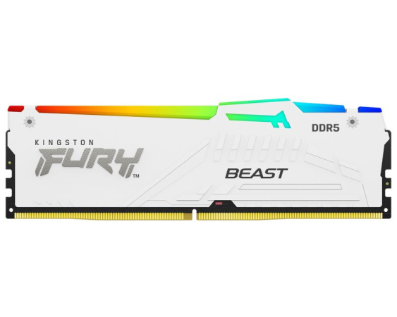 KINGSTON DIMM DDR5 32GB (2x16GB kit) 6000MT/s KF560C40BWAK2-32 Fury Beast White RGB XMP 