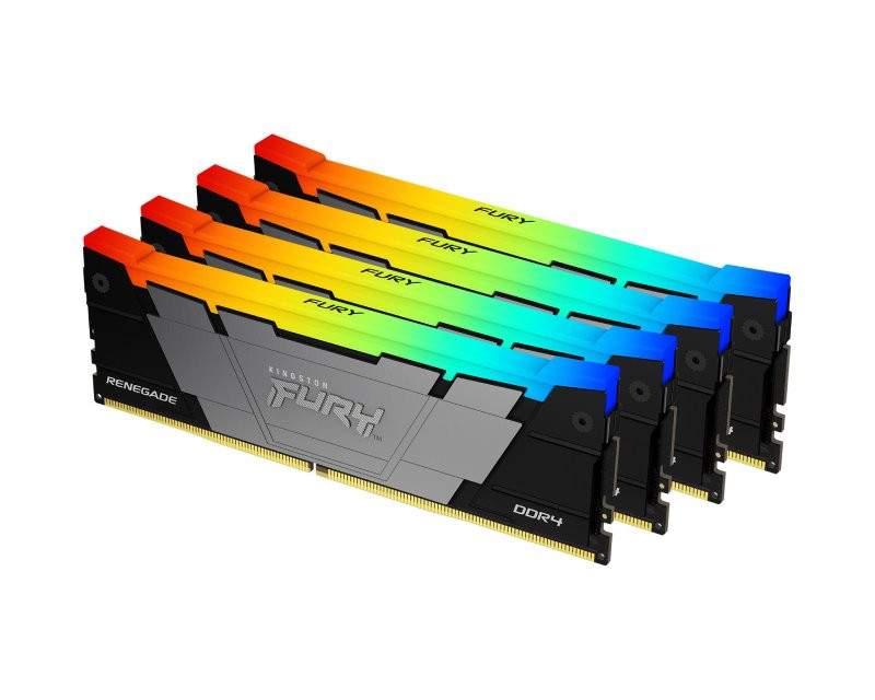 DIMM DDR4 128GB (4x32GB kit) 3600MT/s KF436C18RB2AK4/128 FURY Renegade RGB Black XMP 