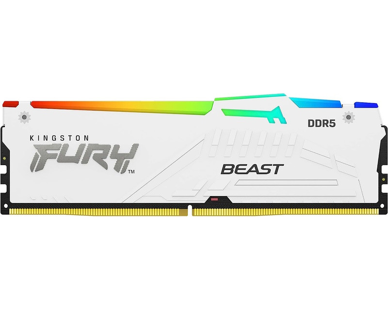 DIMM DDR5 16GB 6800MT/s KF568C34BWA-16 FURY Beast White RGB XMP 