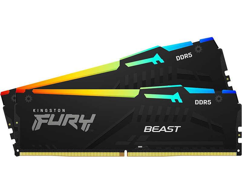 DIMM DDR5 64GB (2x32GB kit) 6400MT/s KF564C32BBEAK2-64 FURY Beast Black RGB EXPO 