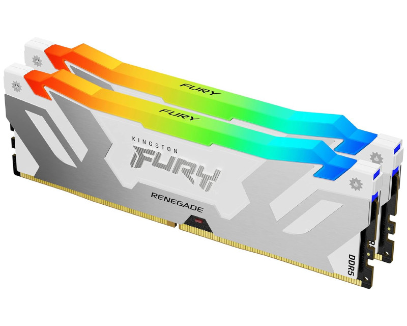 DIMM DDR5 32GB (2x16GB kit) 8000MT/s KF580C38RWAK2-32 FURY Renegade Silver/White RGB XMP 