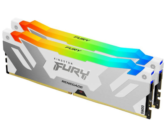 KINGSTON  DIMM DDR5 64GB (2x32GB kit) 6400MT/s KF564C32RWAK2-64 FURY Renegade RGB White 