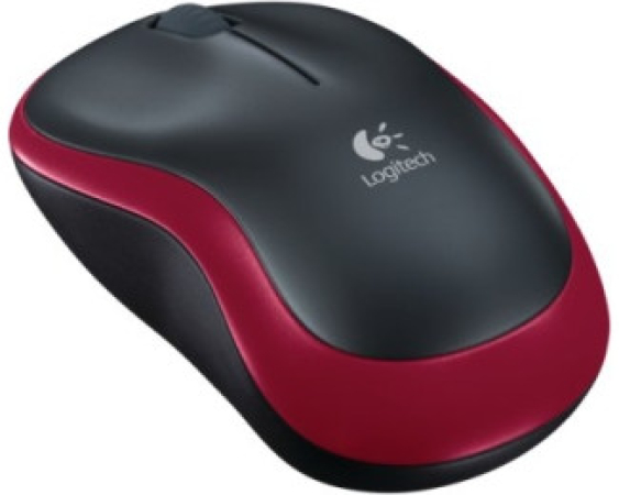 LOGITECH  M185 Wireless crveni miš Retail 