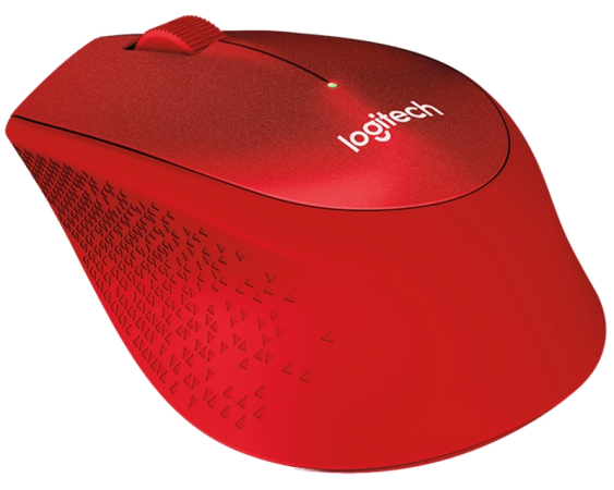 LOGITECH  M330 Silent Plus Wireless crveni miš 