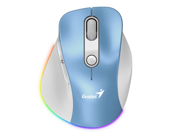 GENIUS  Ergo 9000S Pro Light Blue USB Bežični plavi miš 