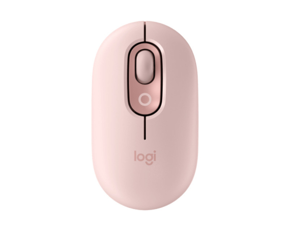 LOGITECH  Pop Mouse with Emoji, Rose miš 