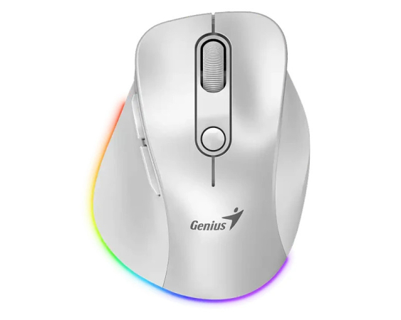 GENIUS  Ergo 9000S Pro Pearl White USB Bežični Pine Wood miš 