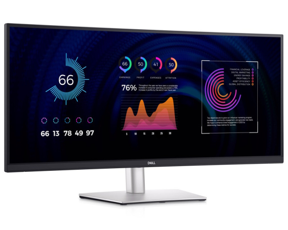 DELL  34 inch P3424WE WQHD USB-C Professional zakrivljeni IPS monitor 