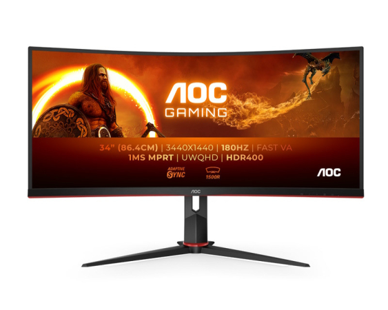 AOC  34 inča CU34G2XP/BK WQHD Gaming zakrivljeni monitor 