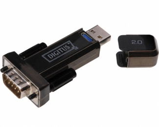 Adapter USB 2.0 tip A (M) - Serijski port (RS-232) 9pin (M) crni DA-70156 