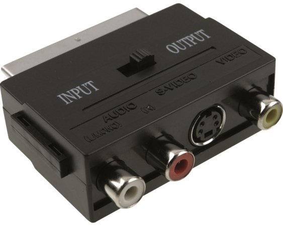 FAST ASIA  Adapter Scart - 3xRCA + S-Video crni 
