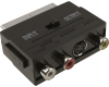 Adapter Scart - 3xRCA + S-Video crni 