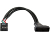 USB3T2 Kabl adapter 19pin USB 3.0 - 9pin USB 2.0 crni