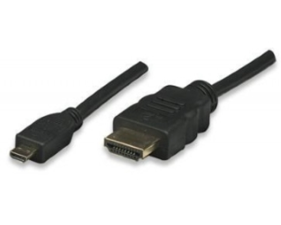 E-GREEN  Kabl HDMI (M) - HDMI Mikro-D (M) 1.5m crni 