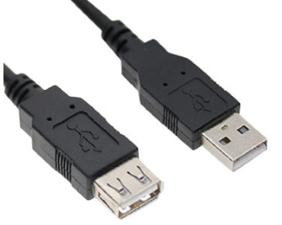 E-GREEN  Kabl USB A - USB A M/F (produžni) 5m crni 