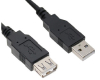 Kabl USB A - USB A M/F (produžni) 5m crni