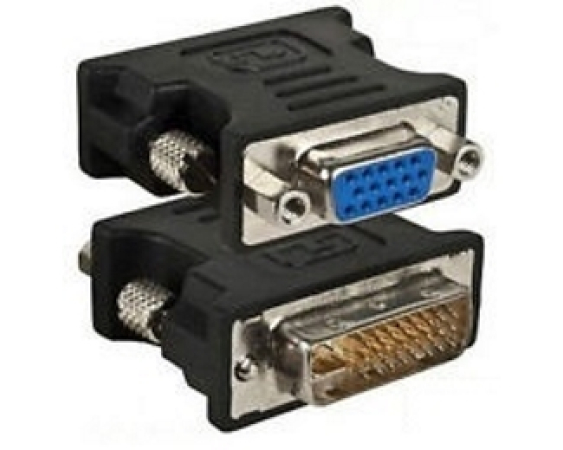 E-GREEN  Adapter DVI-I Dual Link (M) - VGA D-sub (F) crni 