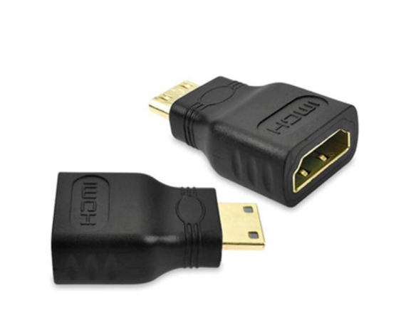 E-GREEN Adapter Mini HDMI (M) - HDMI (F) crni 