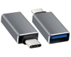 Adapter USB tip C - USB 3.0 M/F crni
