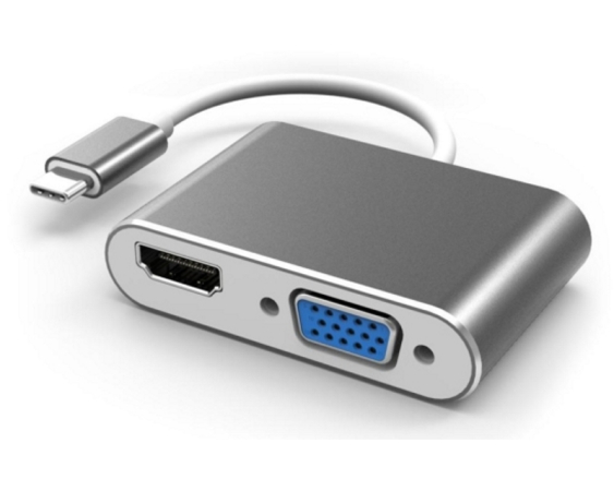 FAST ASIA  Adapter-konvertor TIP C na HDMI+VGA 