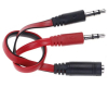 Adapter Audio 3.5mm stereo jack (M) na 2x3.5mm stereo jack (2xM) 