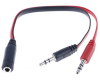Adapter Audio 3.5mm stereo jack (M) na 2x3.5mm stereo jack (2xM)