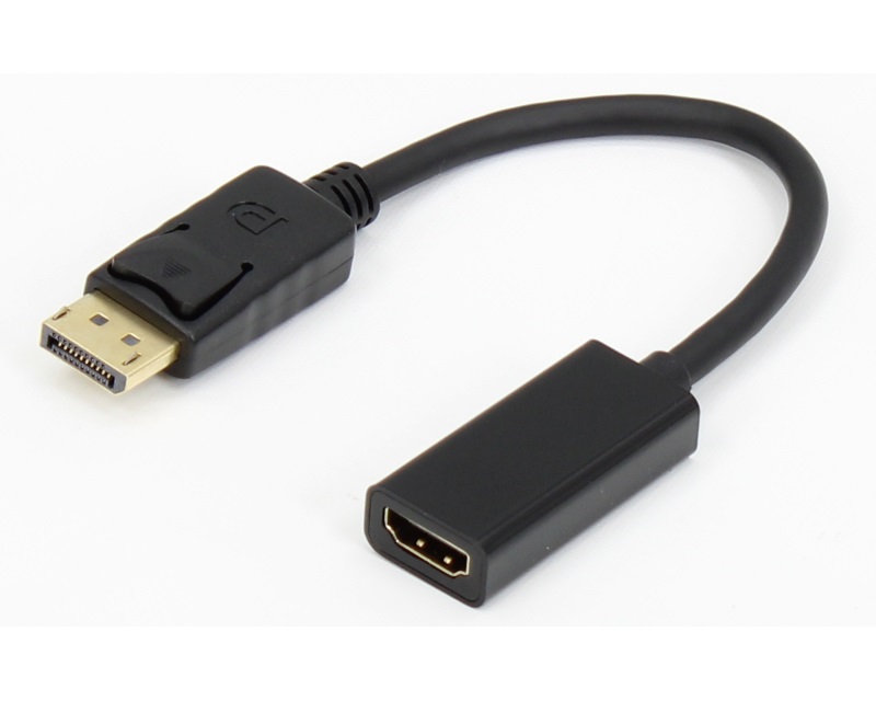 Adapter DisplayPort 1.4(M) - HDMI 2.0(F) kabl 20cm crni 