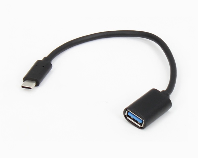 Adapter USB 3.0 (F) - USB 3.1 Tip C (M) - OTG 0.15m crni