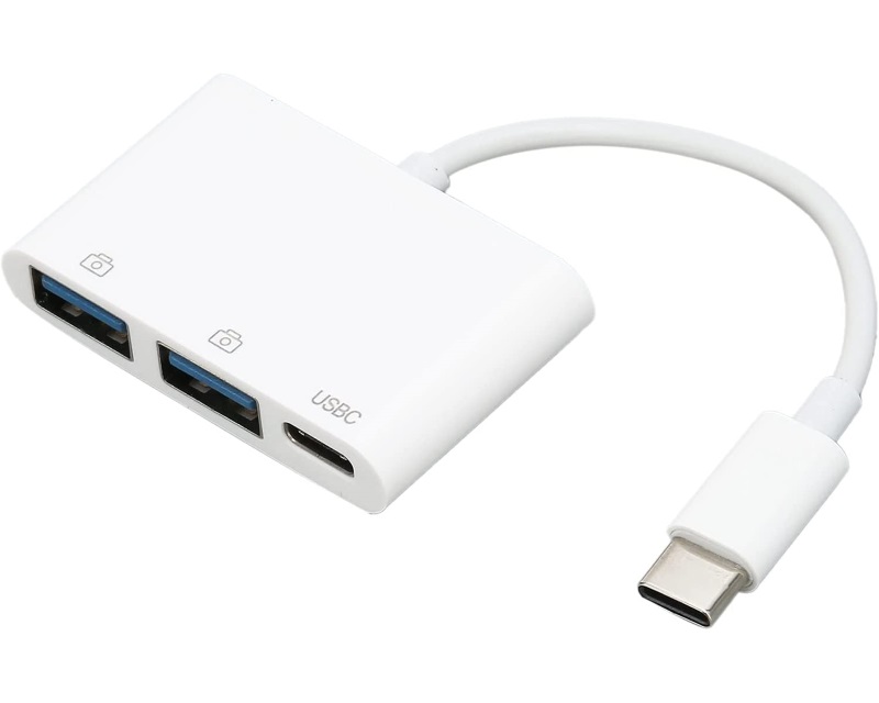 Adapter TIP-C na 2xUSB+TIP-C