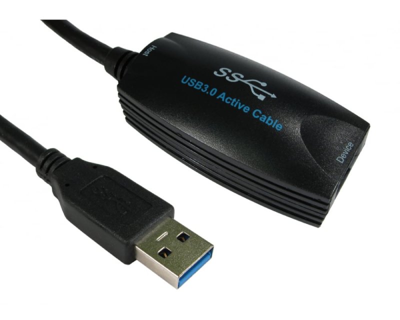 Kabl sa pojačivačem 3.0 USB A (M) - USB A (F) 5m crni 