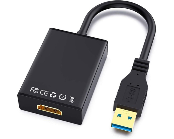 E-GREEN  Adapter USB 3.0 (M) -  HDMI (F) crni 