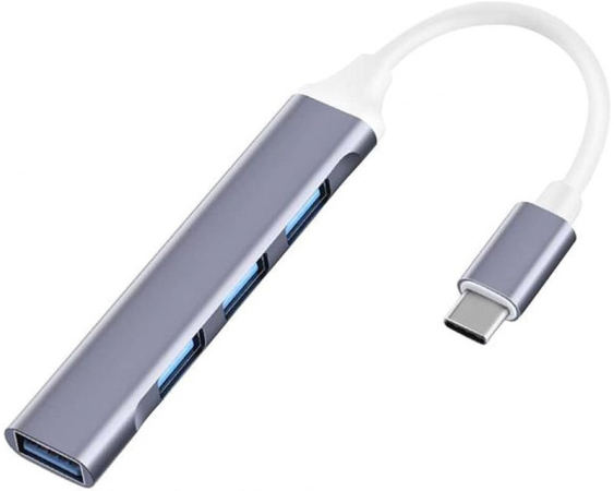 E-GREEN  USB 3.1 tip C - HUB 4port USB 3.0 crni 