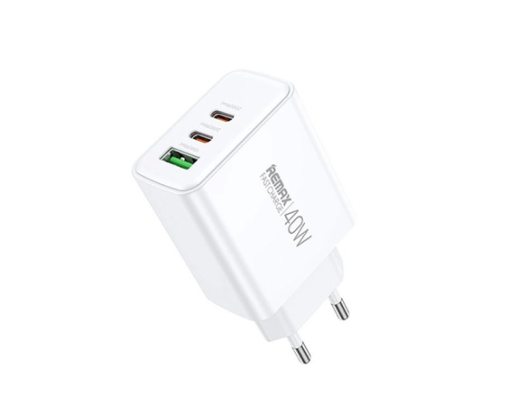REMAX  Strujni Fast punjac Kiddy 1xUSB 3.0 + 2xTIP C 20W RP-U123, beli 