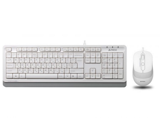 A4 TECH  F1010 FSTYLER USB US bela tastatura + USB beli miš 