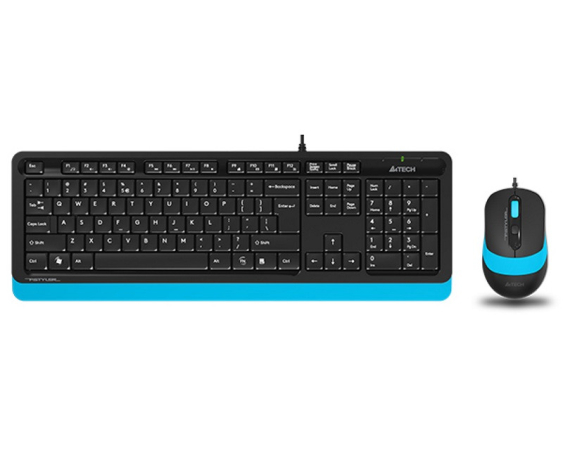 A4 TECH  F1010 FSTYLER USB US plava tastatura + USB plavi miš 
