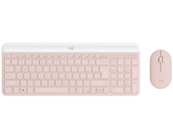 LOGITECH MK470 Wireless Desktop US Roze tastatura + miš 