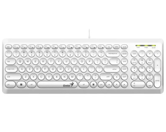 GENIUS  Slimstar Q200 USB YU bela tastatura 