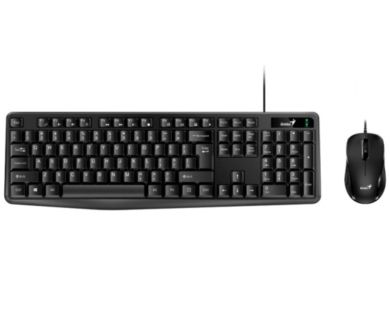 GENIUS KM-170 USB YU crna tastatura+ USB crni miš 