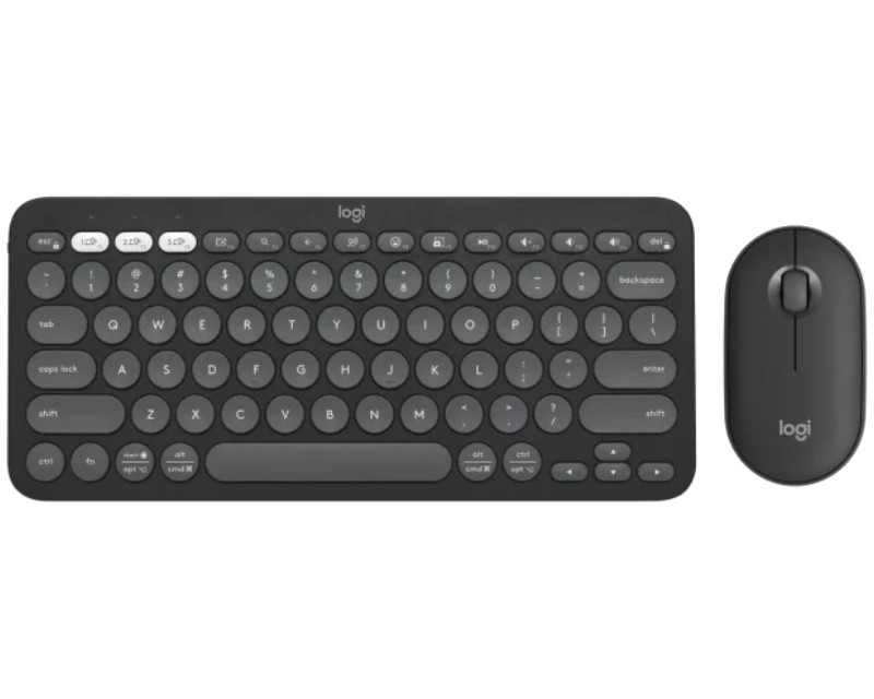 Pebble2 Wireless Combo US tastatura + miš crna 